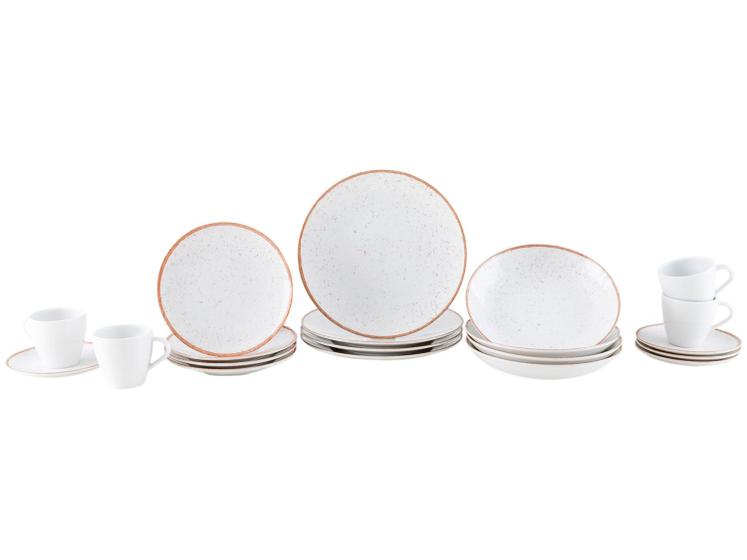 Aparelho de Jantar 20 Peças Tramontina Redondo Porcelana