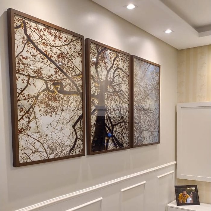 Quadro Decorativo Sala Arvores moldura